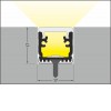 FALLO PROFIL DO PODLAHY, 15,8x13,7mm Podlahový pochozí LED profil pro LED pásky, materiál hliník, povrch elox šedostříbrný mat, max šířka LED pásků w=12mm, IK08 (5J), rozměry 15,8x13,7mm, l=2000mm náhled 6