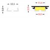 PIA PROFIL 20x3mm Přisazený profil pro LED pásky, materiál hliník, povrch černý, max šířka LED pásků w=12mm, rozměry 20x3,3mm, l=4000mm náhled 8