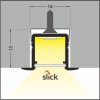 CANATIA profil Vestavný, zápustný profil pro LED pásky, materiál hliník, povrch bílý, max šířka LED pásků w=10mm, rozměry 12x18,8mm, l=2000mm náhled 9