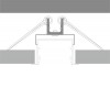 NUPHAR profil 44 FLAT RECESSED Vestavný, zápustný profil pro LED pásky, materiál hliník, povrch elox šedostříbrný mat, max šířka LED pásků w=30mm, rozměry 44,4x14mm, l=2000mm náhled 9