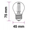 LED žárovka 2W 60LM G45 E27 MODRÁ VÝPRODEJ LED žárovka, barva: modrá, těleso kov šedostříbrná, sklo čiré, LED 2W, 60lm, E27, G45, 230V, tř.1, rozměry d=45mm, h=75mm náhled 5