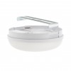 FULO R 8W, IP54, IK10 Stropní, nebo nástěnné venkovní svítidlo, materiál plast bílá, difuzor plast opál, LED 8W, 940lm, neutrální 4000K, 230V, IP54, IK10, tř.2, rozměry d=140mm, h=48mm. náhled 2