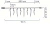 SYSTÉM 24V Rampouchy 5m VÝPRODEJ Vánoční osvětlení venk spojovaelný systém 24V - rampouchy svítí stále 50x teplá LED,stále svítící, sv část 5m, rozteč 10cm, délka rampuchu 25cm, spoj/konek, IP44, trafo SAMOSTATNĚ náhled 3