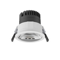 USTOP R LED 10W WALLWASHER Podhledové svítidlo, materiál hliník, povrch bílá, LED 10W, 1350lm, teplá 3000K, Ra90, ASYMEREICKÉ WALLWASHER, 230V, IP40, tř.2, rozměry d=83mm, h=75mm