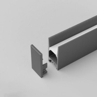 PRF011 Koncovka BEZ OTVORU Koncovka profilu pro LED pásky bez otvoru, materiál PC, povrch černá/bílá, rozměry 15,5x30mm.