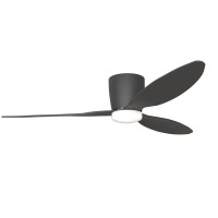 BILIE 38W CCT Stropní ventilátor s osvětlením, základna kov, povrch bílá/černá, difuzor plast opál, lopatky kov bílá nebo černá/dřevo světlé nebo tmavé, LED 18W, dálk. ovl. CCT teplá 3000K - denní 5500K, 230V, IP20, tř.1, d=1060mm, h=22mm