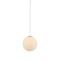 BULB 3 1X40W, E27 Závěsné svítidlo, základna kov, povrch chrom, difuzor sklo opál, pro žárovku 1x 40W, E27, 230V, IP20, rozměry: dr=300mm. vč. závěsu l=1500mm, lze zkrátit