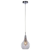 DROPSO 1X40W G9 Závěsné svítidlo, základna kov, povrch chrom, dekorativní síťka měď, sklo čiré, pro žárovku 1x40W, G9, 230V, IP20, sklo d=160mm, včetně závěsu l=1500mm, lze zkrátit