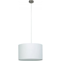 BALIS ZÁVĚSNÉ 1x60W E27 Stropní závěsné svítidlo lustr, základna kov, povrch chrom mat, stínítko textil, bílá, šedá, černá, červená, krycí sklo opál mat, pro žárovku 1x60W, E27, 230V, IP20, d=400mm, h=330mm, závěs l=1000mm lze zkrátit