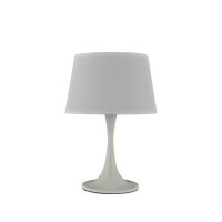 LAILA 1X60W E27 Stolní dekorativní lampa, základna kov, povrch mosaz/bílá/černá, stínítko PVC potaženo textilní látkou bílá/černá, pro žárovku 1x60W, E27, 230V, IP20, tř.2, rozměry dle typu