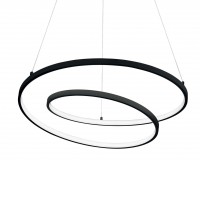 HUSUM HL Závěsné svítidlo, těleso kov, povrch bílá/černá/mosaz, difuzor plast opál, LED 47W/5000lm, 59W/6000lm, teplá 3000K, 230V, IP20, tř.1, rozměry dle typu, závěsný kabel lze zkrátit.