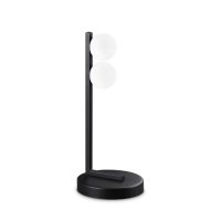 KARTZ TL 6W Stolní lampa, základna kov, barva černá/bílá/mosaz,difuzor plast opál, LED 6W, 500lm, teplá 3000K, 230V, IP20, tř.2, rozměry d=150mm, h=350mm.