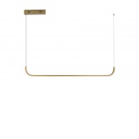 HL 26W Tuya-Z Závěsné svítidlo, kov, zlatá, dif plast opál, LED 26W, 1820lm, smart TUYA, Zigbee 3.0, dálk ovl. (souč.) nebo tel. CCT nast teplota teplá 3000K - denní 6000K, stmív., 230V, IP20, rozměry 1200x20mm, vč. záv. lank l=1500mm.