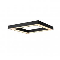 PL 60W TUYA-Z Stropní svítidlo, základna kov, povrch bílá/černá, dif plast opál, LED 60W, 4200lm, dálk ovl. (včetně), nebo tel. TUYA Zigbee, nast CCT  teplá 2700K-denní 6500K, stmív., Ra80, 230V, IP20, rozměry 800x70x800mm.