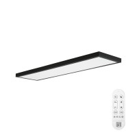 PL 50W Tuya-WiFi, 120x30, IP44 Stropní přisazené svítidlo, těleso kov, povrch bílá/černá, dif plast opál, LED 50W, 5200lm, dálk ovl. Beacon (včetně), nebo tel. TUYA WiFi, nast CCT  teplá 3000K-denní 6000K, stmív., Ra80, 230V, IP44, rozměry 1200x300x38mm.