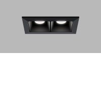 CERGY 4W/10W CCT Podhledové zápustné svítidlo, těleso hliník, povrch černá, rámeček bílá/černá, LED 2x2W/5x2W, přepín CCT teplota teplá 3000K-neutrální 4000K, stmív. dle typu, Ra90, UGR<19, 230V, IP20, rozměry dle typu.