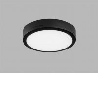 SKUSO 18W CCT IP65 Stropní venkovní svítidlo, plast černá, dif plast opál, LED 18W, 1950lm, přepín. teplota CCT teplá 3000K/neutr. 4000K/denní 5700K, stmív. dle typu DALI-PUSH/Zigbee, 230V, IP65, Ra80, rozměry d=275mm, h=60mm.