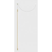 BERY BI 10W 48V Stropní podhledové závěsné svítidlo, těleso hliník, povrch mosaz, difuzor plast opál, LED 10W, 700lm, teplá 3000K, Ra90, 48V, IP20, rozměry d=15mm, l=1183mm vč závěs kabelu l=2000mm, lze zkrátit.