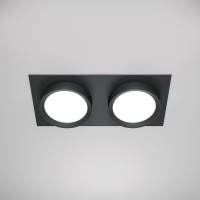 HALTE BI RC 2x15W, GX53 Stropní podhledové bodové svítidlo, těleso kov a plast, povrch černá/bílá/černá a zlatá, pro žárovku 1x15W, GX53, IP20, tř.2, rozměry 220x110x45mm.