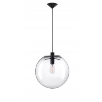 GABI 1X60W E27 230V IP20 Závěsné svítidlo, základna kov, povrch černá, krycí sklo čiré, pro žárovku 1X60W, E27, 230V, IP20, rozměry dle typu, vč.závěsného kabelu, lze zkrátit