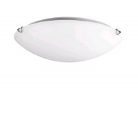 CHICHI 2X60W E27 230V IP20 D=400MM Stropní svítidlo, základna kov, povrch chrom lesk, difuzor sklo, povrch bílá, pro žárovku 2X60W, E27, 230V, IP20, rozměry d=400mm h=95mm