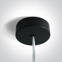 CHARLER základna Základna pro závěsné svítidla, zakladna hliník, povrch bílá/černá/šedá, rozměry d=80mm, h=25mm, délka kabelu l=2m.