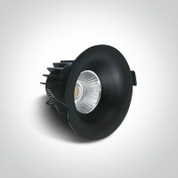 MASEI BI 12W, IP65 Stropní, podhledové, bodové, Darklight, svítidlo, těleso kov, povrch černá/bílá, LED 12W, 1100lm, teplá 3000K, stmívatelné, 700mA, IP65, tř.3, rozměry d=85mm, h=97mm, LED driver a dekor kroužek SAMOSTATNĚ
