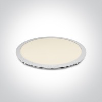 MAMA BI 40W IP40 Stropní podhledové svítidlo, těleso kov, povrch bílá, dif plast opál, LED 40, 3400lm, teplá 3000K/neutrální 4000K, 230V, IP40, tř.2, rozměry d=420mm, h=20mm.