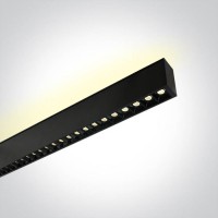 ROLENKO 40W+20W CCT Závěsné svítidlo, buňkové, těleso hliníkový profil, černá/bílá, LED 40W+20W, 3800lm+1800lm, přepín CCT teplá 3000K-neutr 4000K-denní 5000K, vyzař úhel 34°+120°, UGR<17, Ra90, 230V, IP20, tř.1, 1300x70x35mm, svítí nahoru/dolů.