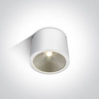 DOKUM PL 10W/25W, IP54 Stropní venkovní bodové svítidlo, těleso kov, povrch bílá, LED 10W/730lm, 25W/1800lm, teplá 3000K, vyzař. úhel 60°, Ra80, 230V, IP54, tř.1, rozměry dle typu