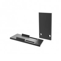 HOROS koncovka I Koncovka přisazeného profilu, těleso plast černá, sada 2ks