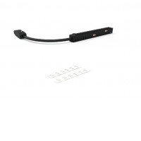 HOROS konektor BI přímá+oblouková Napájecí konektor ke spojení přímé lišty s obloukovou vestavného magnetického systému, těleso kov, povrch černá, 48V, rozměry l=317mm.