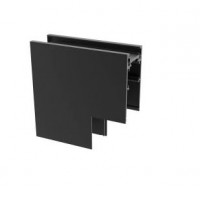 HOROS corner PV II 80x80mm Rohová L spojka 90°, vertikální odbočení, přisazeného magnetického systému, materiál hliník, povrch černá, 48V, rozměry 80x80mm