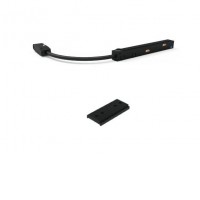 HOROS konektor P přímá+oblouková Napájecí konektor ke spojení přímé lišty s obloukovou přisazeného magnetického systému, těleso kov, povrch černá, 48V, rozměry l=317mm.