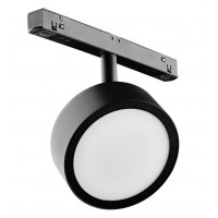 LEIN 18W Svítidlo do mag. systému, nast. směr svícení, těleso kov, povrch černá, dif plast opál, smart Tuya dle typu, LED 18W, 1207lm, teplá 3000K, vyzař. úhel 120°, stmív. dle typu, Ra90, 48V, IP20, rozměry d=102mm.