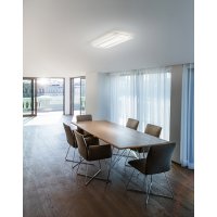 HONNEF PL SQ 45W CCT Stropní přisazené LED svítidlo, těleso hliník, povrch bílá, difuzor plast opál, LED 51W, 3060lm, přepín CCT teplá 3000K-denní 6000K, 230V, IP20, tř.1, rozměry 700x300x57mm.
