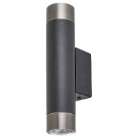 CETRAR WL II, 2x5W, GU10 Nástěnné svítidlo, těleso kov, povrch černá mat a chrom, pro žárovku 2x5W, GU10, 230V, IP20, tř.1, rozměry d=52mm, h=235mm, svítí nahoru/dolů.