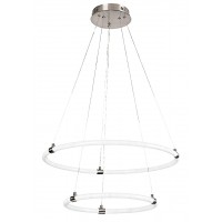 FRAXI HL 55W CCT Závěsné svítidlo, těleso kov, povrch chrom, dif plast opál, LED 55W, dálk ovladačem (součástí) CCT nast teplota teplá 3000K - denní 6000K, 4700lm, stmív.,230V, IP20, d=600mm,vč závěs lanka l=1200mm, lze zkrátit.