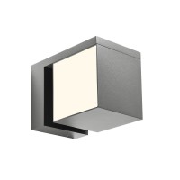 HYGIEA WL SQ 18W Nástěnné venkovní svítidlo, nast. směr svícení, těleso hliník, povrch tmavě šedá, dif plast opál, LED 18W, teplá 2700K/925lm, 3000K/993lm, Ra90, 230V, IP54, tř.1, rozměry 100x114x158mm, svítí nahoru/dolů.