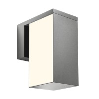 HYGIEA WL RC 24W Nástěnné venkovní svítidlo, nast. směr svícení, těleso hliník, povrch tmavě šedá, dif plast opál, LED 24W, teplá 2700K/1353lm, 3000K/1478lm, Ra90, 230V, IP54, tř.1, rozměry 100x214x158mm, svítí nahoru/dolů.