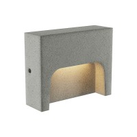 PLONK WL 6W IP65 Nástěnné venkovní svítidlo, těleso beton, povrch slonová kost/tm. šedá/ hliněná, dif sklo opál, LED 6W, teplá 2700K/305lm, teplá 3000K/336lm, Ra80, 230V, IP65, tř.1, rozměry 150x120x46mm, svítí dolů.