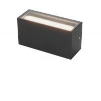 GRISEA WL 24W/40W CCT IP65 Nástěnné venkovní svítidlo, hliník, bílá mat/tm. šedá/ hnědá/černá mat, dif sklo opál, LED 24W/40W, přepín CCT teplá 2700K-3000K, stmív. DALI dle typu, vyzař úhel 100°, Ra80, 230V, IP65, tř.1, rozměry dle typu, svítí nahoru/dolů.