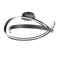 BRUGE PL 34W STEP Stropní svítidlo, základna hliník, povrch bílá/zlatá mat/černá, dif plast opál, LED 34W, 2380lm, teplá 3000K, stmív. STEP, 230V, IP20, tř.2, rozměry d=600mm, h=240mm.