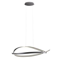 BRUGE HL 38W STEP Závěsné svítidlo, základna hliník, povrch bílá/zlatá mat/černá, dif plast opál, LED 38W, 2660lm, teplá 3000K, stmív. STEP, 230V, IP20, tř.2, rozměry 1070x450x250mm, vč. závěs. lanka l=1250mm, lze zkrátit.