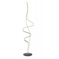 BRUGE FL 26W TRIAC Stojací lampa, základna hliník, povrch bílá/zlatá mat/černá, dif plast opál, LED 26W, 2520lm, teplá 3000K, stmív. TRIAC, Ra80, 230V, IP20, tř.2, rozměry d=330mm, h=1600mm, vč. vypínač na kabelu.