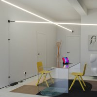 BOS sada - zdroj+stmívač Sada - napájecí zdroj 200W, 230V, IP40 a stmívač pro systém BOS, příslušenství pro upevnění kabelu na zeď, těleso hliník, povrch černá.