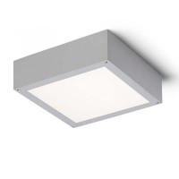 ARTON LED 10W IP54 Stropní svítidlo, těleso hliník, povrch šedostříbrná, difuzor plast opál. LED 9,8W, teplá 3000K, 637lm/cca jako 35W žárovka, 230V, IP54, zař.tř.1, rozměry 220x220x70mm