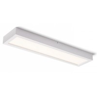 NEBRENA LED 1X22W Stropní přisazené svítidlo, základna hliník, povrch lak bílá mat, difuzor plast opál, LED 1x22W, teplá 3000K, 1370lm, Ra80, 230V, IP20, tř.1. rozměry 600x150x48mm