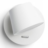 MINDERN WALL LED 1X6W Nástěnné svítidlo, nastavitelný směr svícení, těleso kov, povrch lak bílá mat, difuzor plast mat, LED 1x6W, teplá 3000K, 530lm, Ra80, 230V, IP20, tř.1. rozměry 118x120x100mm