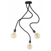 RUBLO 3X28W E27 Stropní přisazené svítidlo, flexibilní rameno, husí krk, zákldana kov, povrch lak černá, pro žárovku 3x28W, E27, 230V, IP20, tř.1. rozměry d=150mm vč. 3 ramen l=1090mm